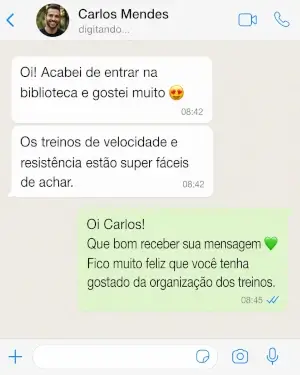 Testimonio de Patrícia Alves sobre organización de los entrenamientos