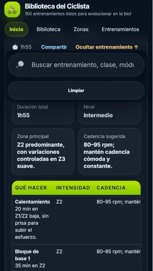 Entrenamiento detallado